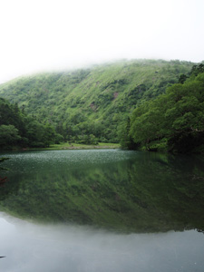 日光白根山中腹にある弥陀ヶ池　池から白根山が見えるはず・・・