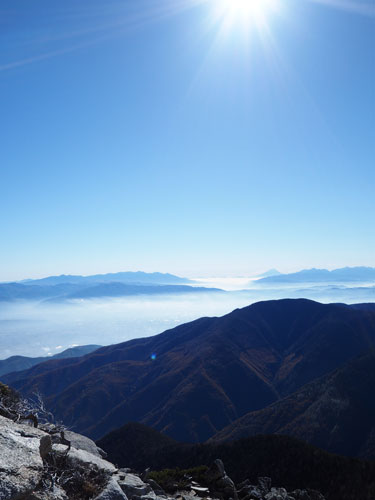 長野・常念岳　八ヶ岳、富士山も見える