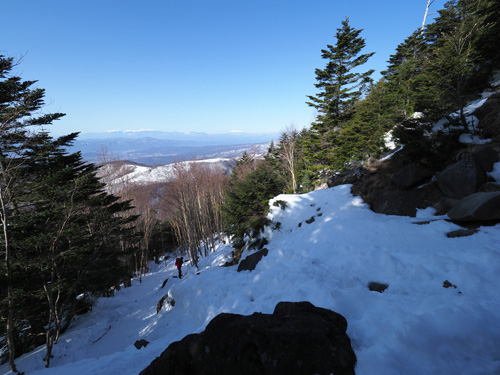 北八ヶ岳　蓼科山登山　中腹からの眺めもいいね！