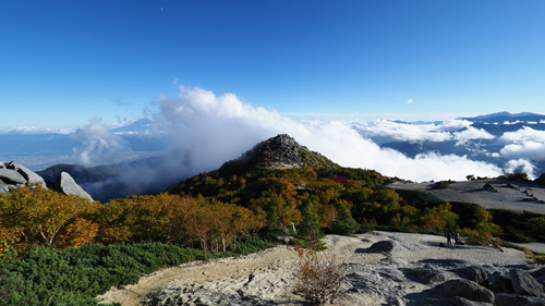 南アルプス　薬師岳から南方向の素晴らしい景色