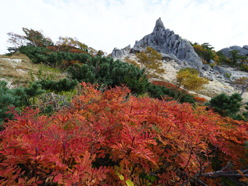 鳳凰三山　地蔵ヶ岳のオベリスク