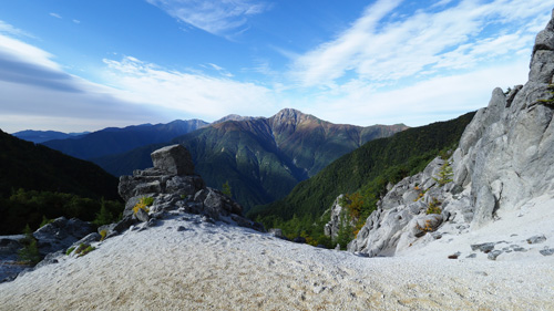 南アルプス　北岳　鳳凰三山　地蔵岳　賽の河原より