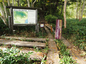 至仏山登山口　研究見本園